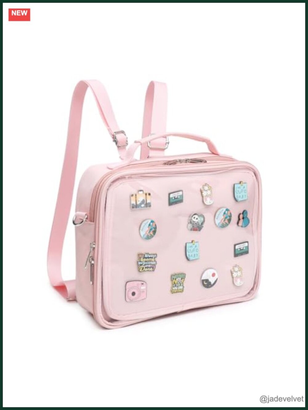 Dopamine Color Ita Bag Backpack Satchel Messenger Shoulder Bag Oxford PVC